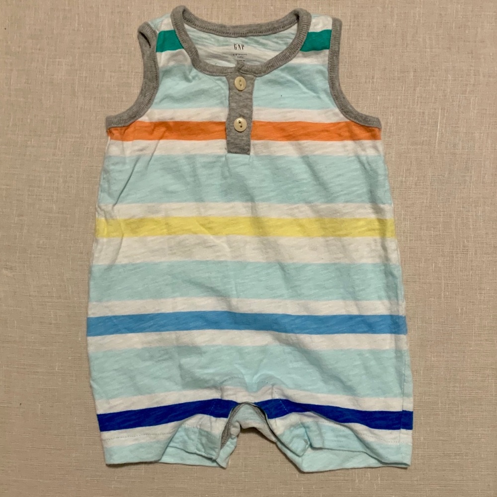 Brand new Gap stripped tank top romper!